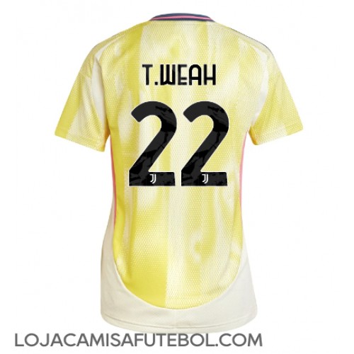 Camisa de Futebol Juventus Timothy Weah #22 Equipamento Secundário Mulheres 2024-25 Manga Curta